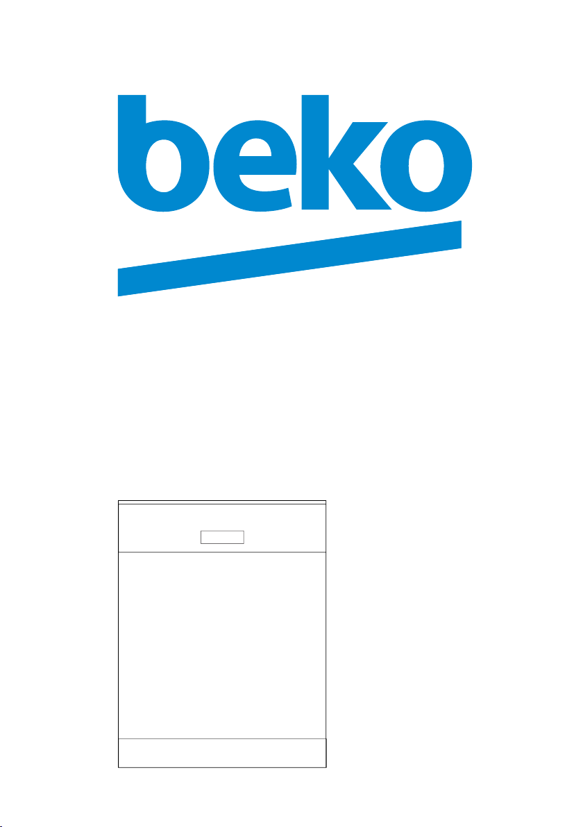 Руководство BEKO DFN 16210 B Посудомоечная машина