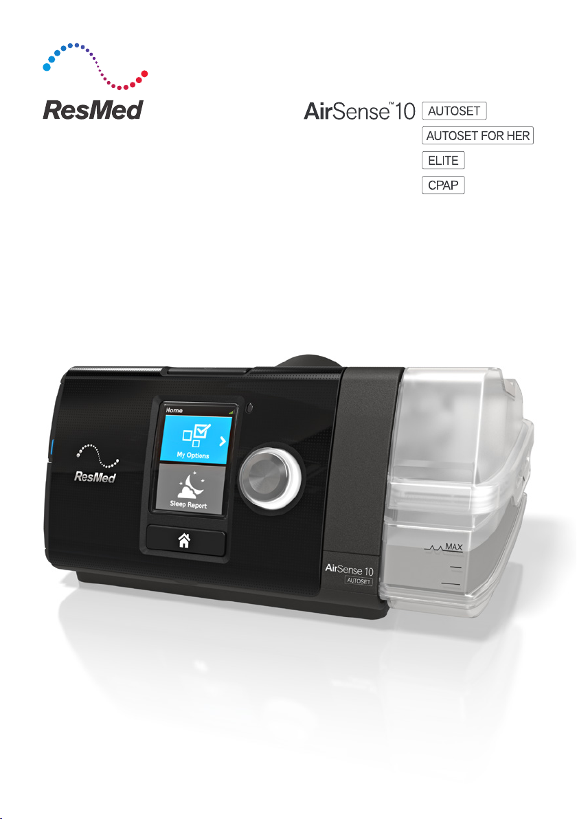Manual de uso ResMed AirSense 10 Autoset Máquina CPAP