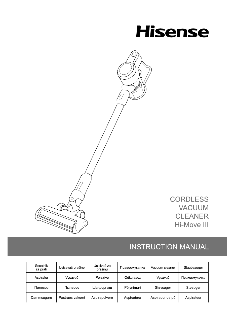 Manual Hisense Hvc Wuk Vacuum Cleaner