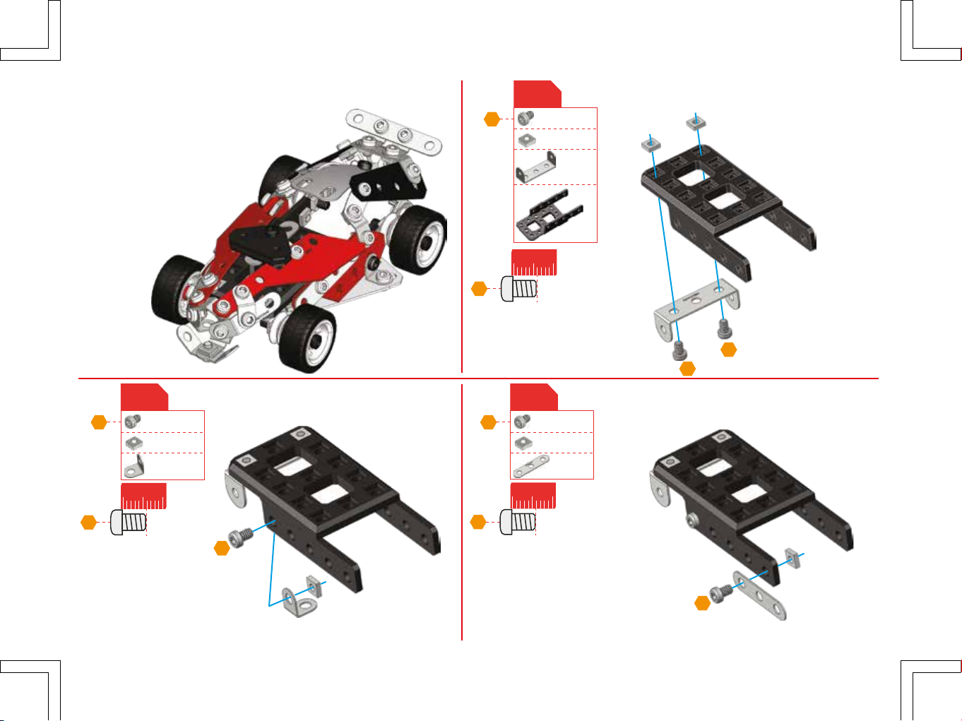 Manual Meccano Set 21201 STEM Racing Vehicles   Bg1 