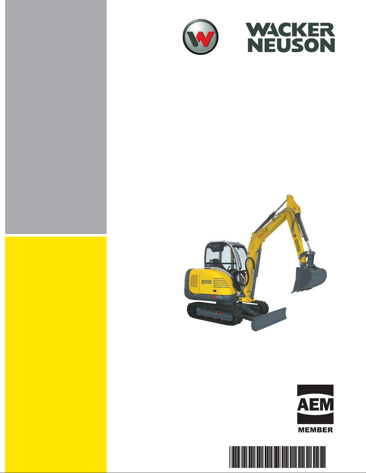 Manual Wacker Neuson 3503 Excavator