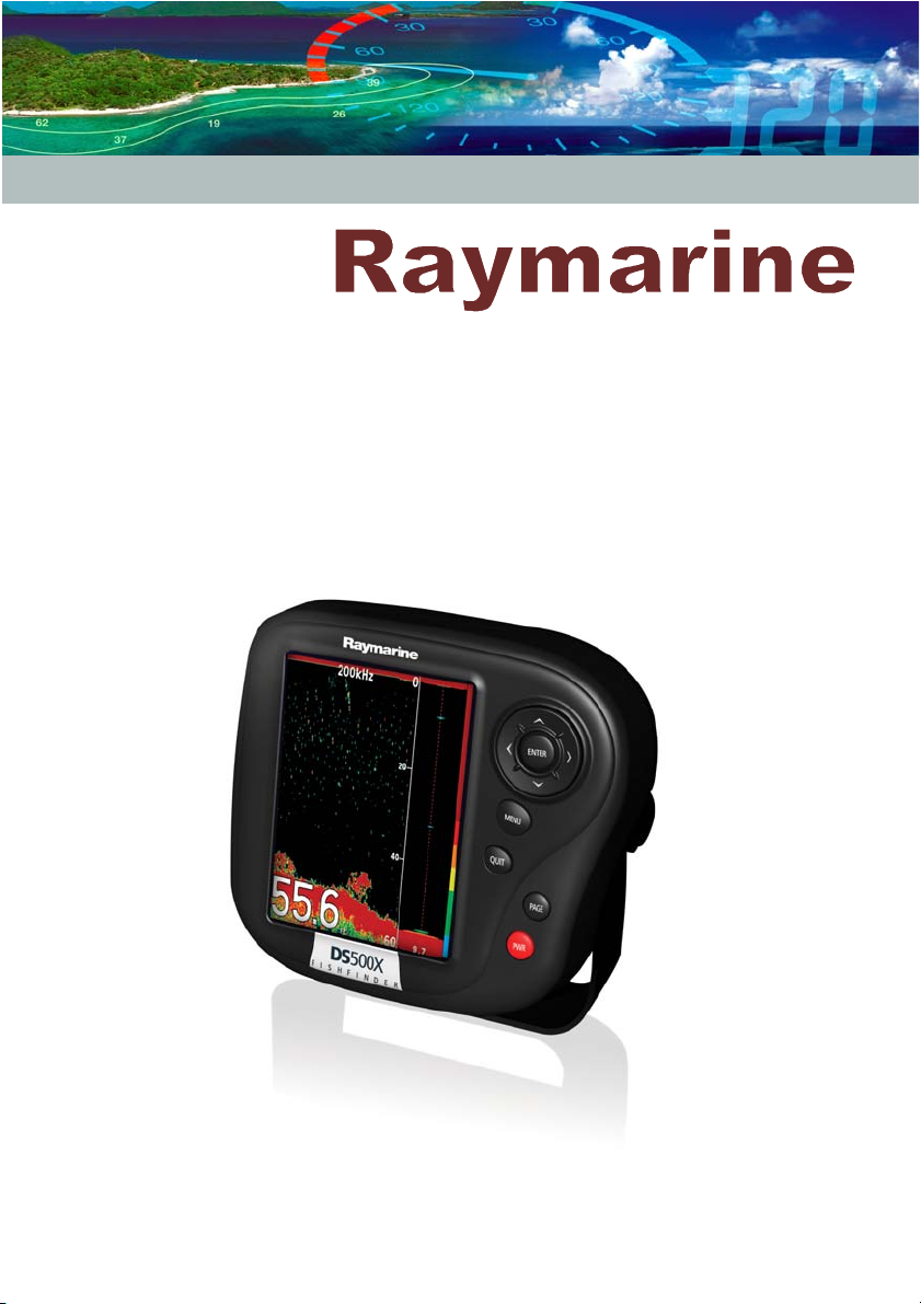 Руководство Raymarine DS600X Рыбопоисковый эхолот