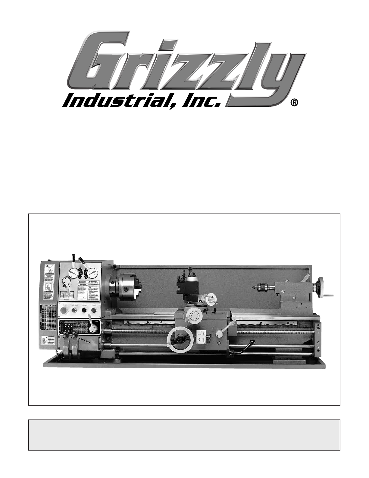 Handleiding Grizzly G4002 Draaibank