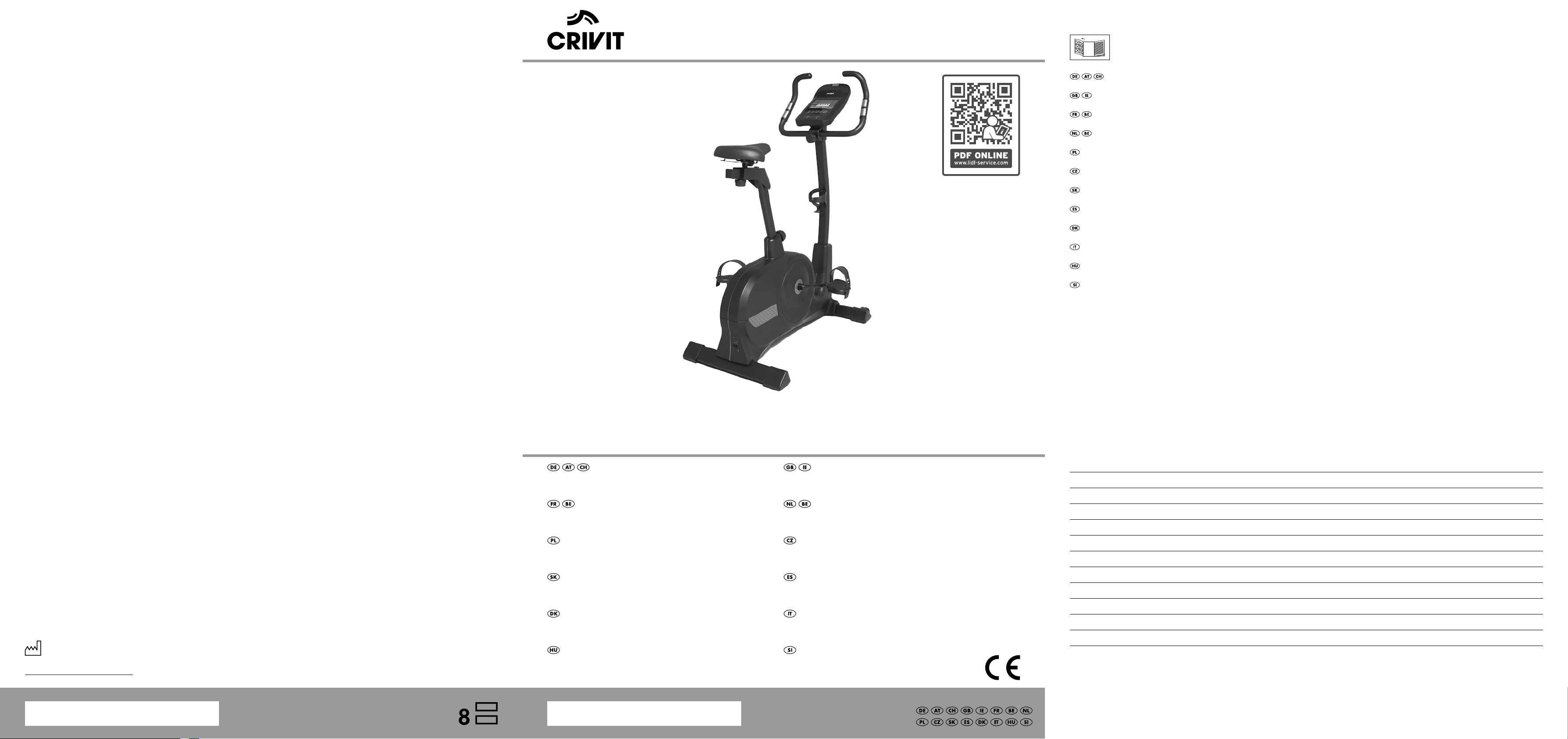 Manual Crivit IAN 404503 Exercise Bike