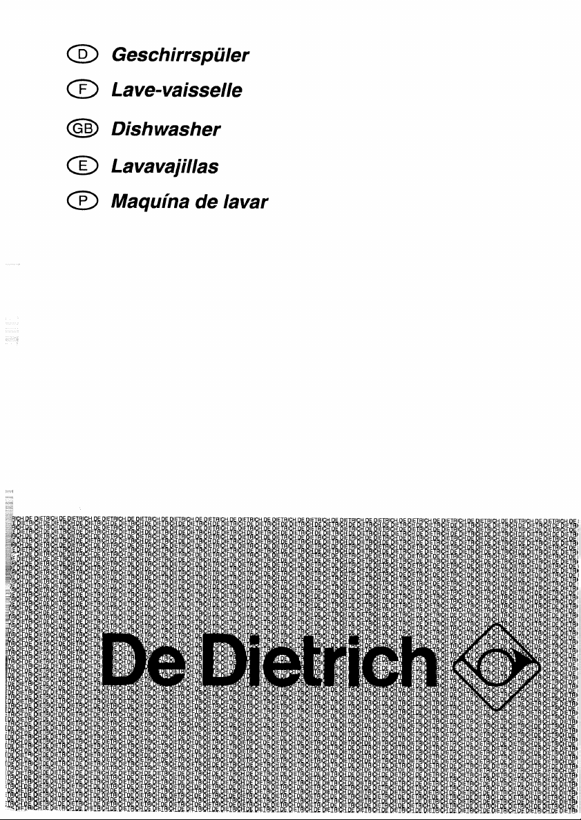 Mode d’emploi De Dietrich DVI110DE1 Lavevaisselle — free download