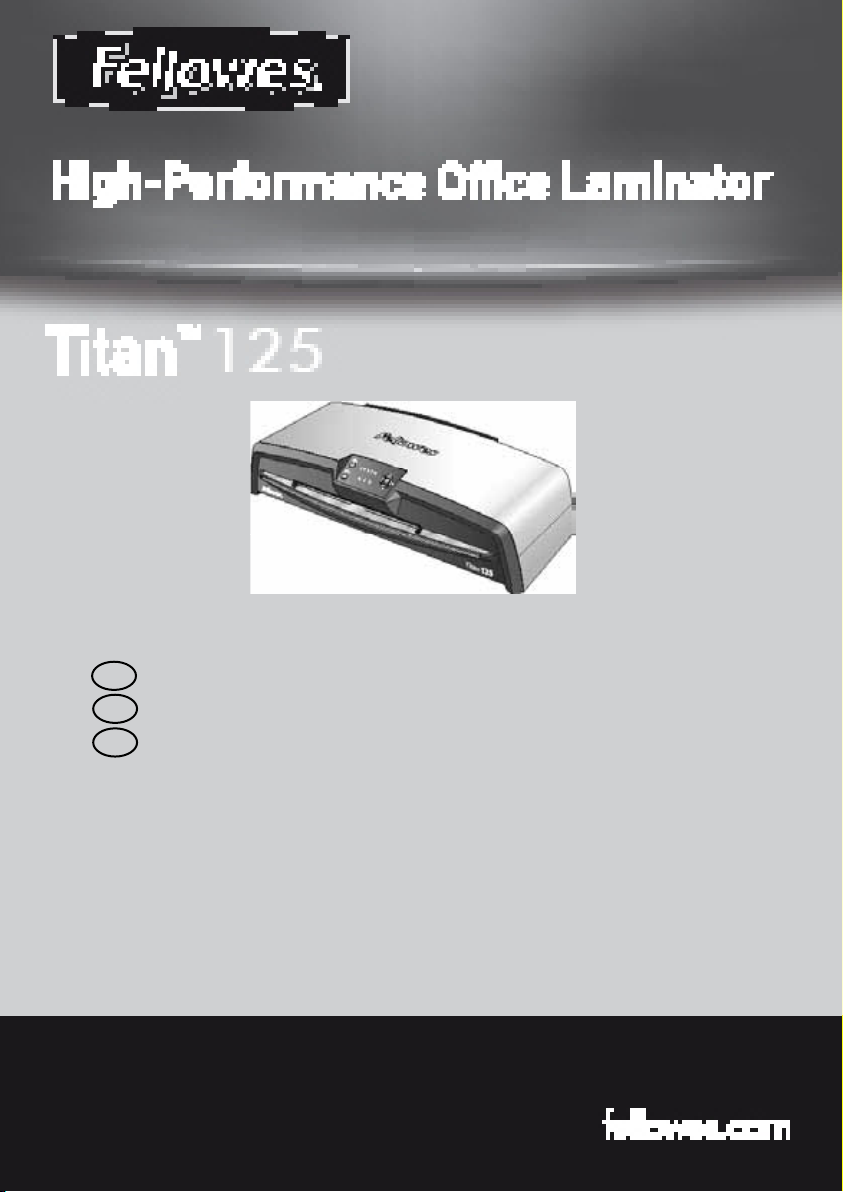 Handleiding Fellowes Titan 125 Lamineermachine