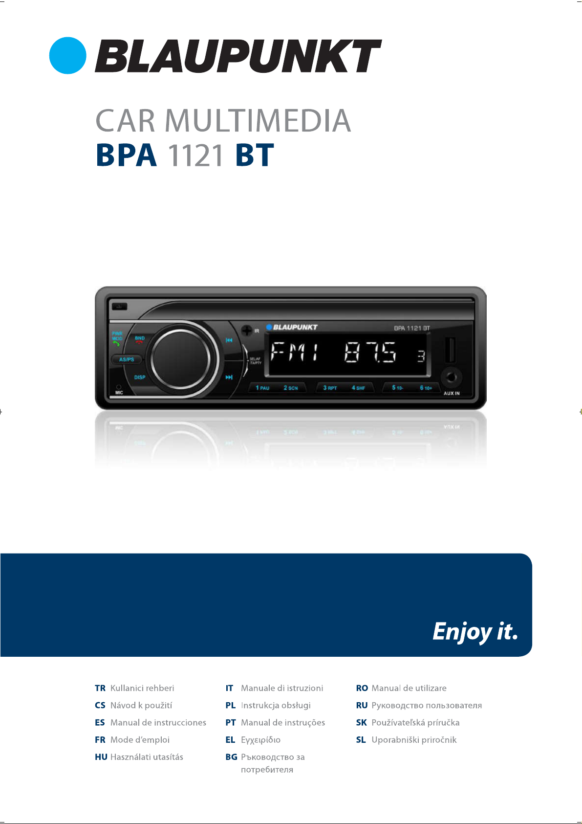 Руководство Blaupunkt BPA 1121 BT Автомагнитола