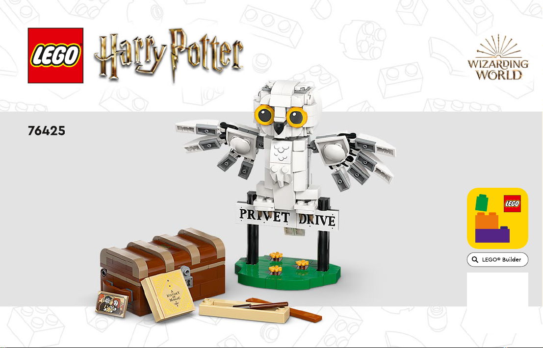 Manual Lego set 76425 Harry Potter Hedwig at 4 Privet Drive