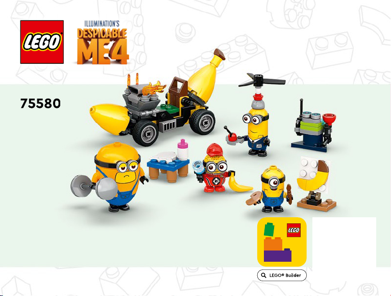 Manual Lego set 75580 Despicable Me 4 Minions and banana car