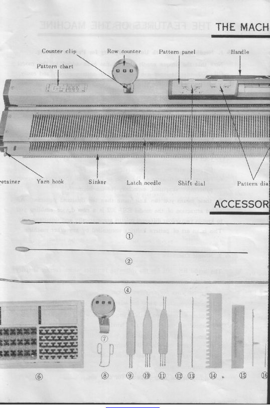Manual Knitmaster ES302 Knitting Machine