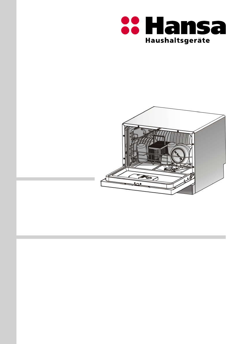 Руководство Hansa ZWM526WV Посудомоечная машина