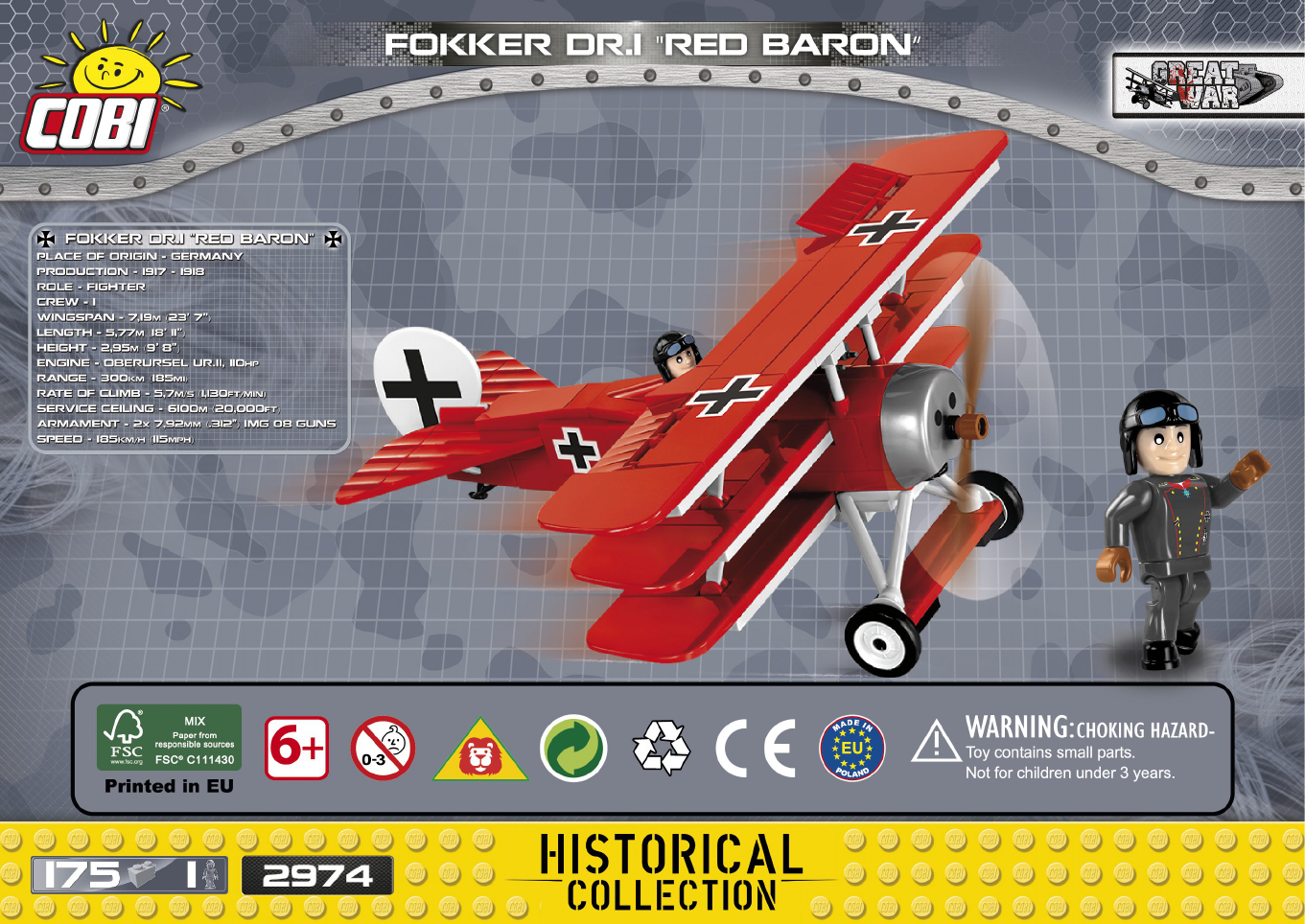 Mode Demploi Cobi Set Great War Fokker Dr Red Baron