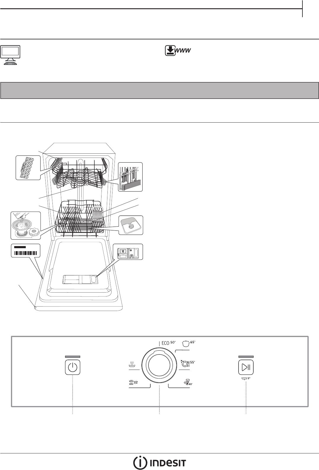 Руководство Indesit DSCFE 1B10 S RU Посудомоечная машина