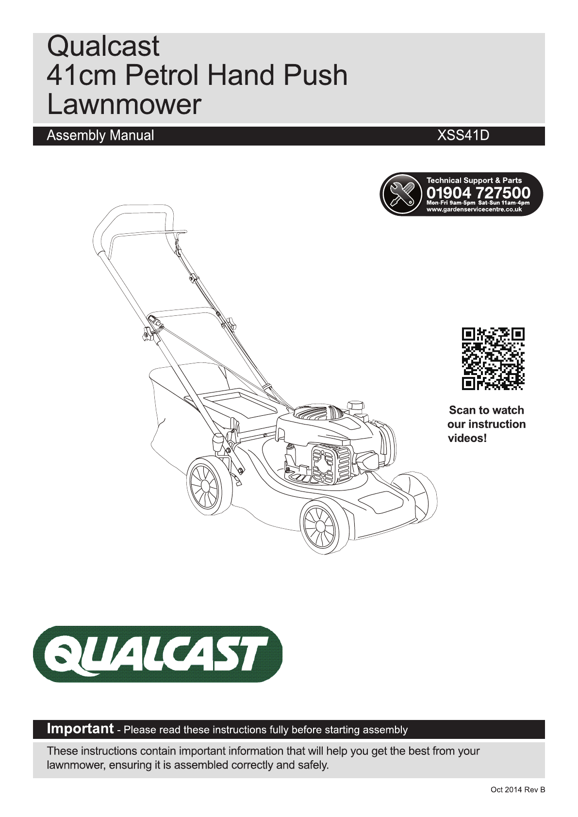 Qualcast electric online lawnmower manual