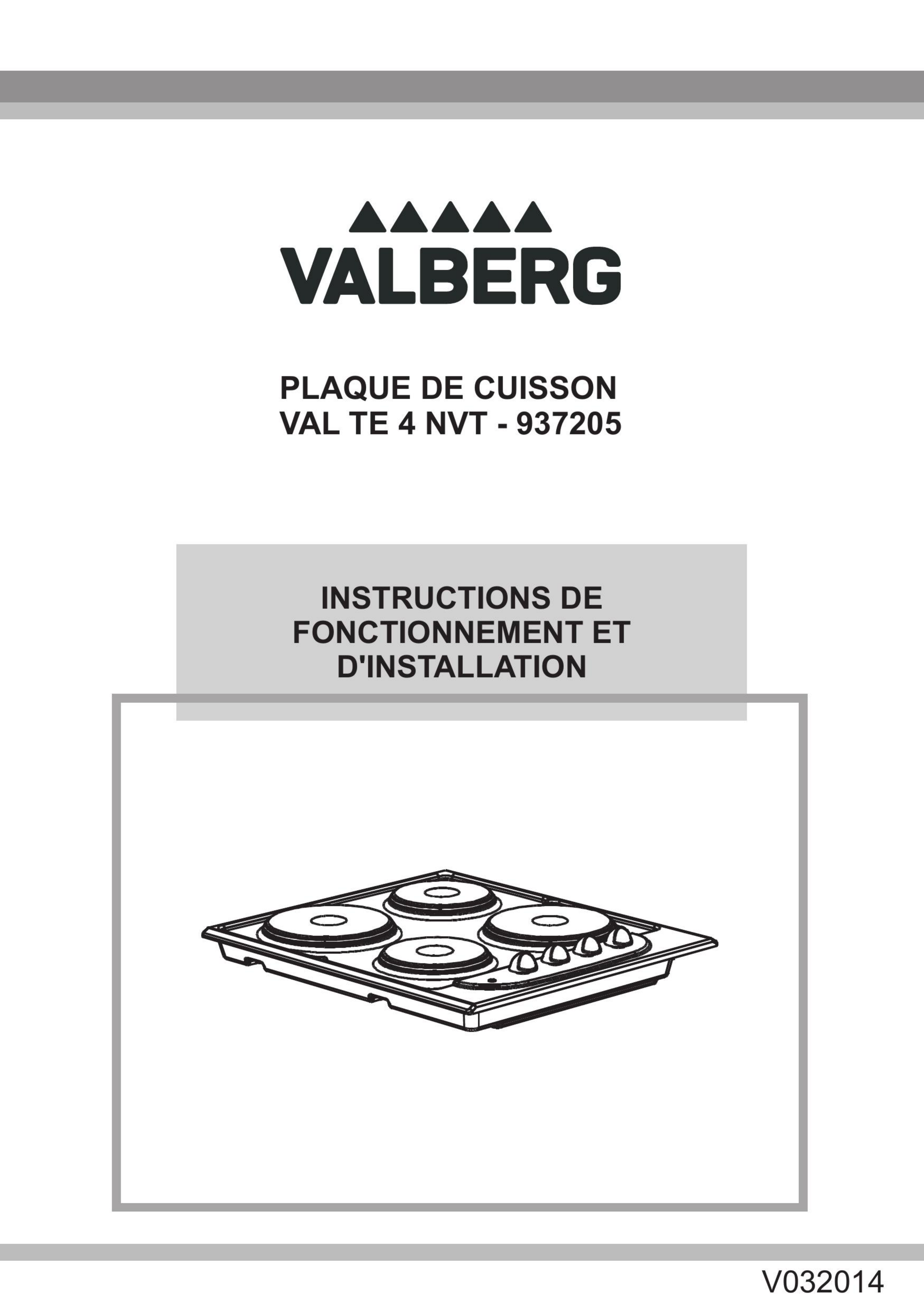Plaque De Cuisson Valberg Notice