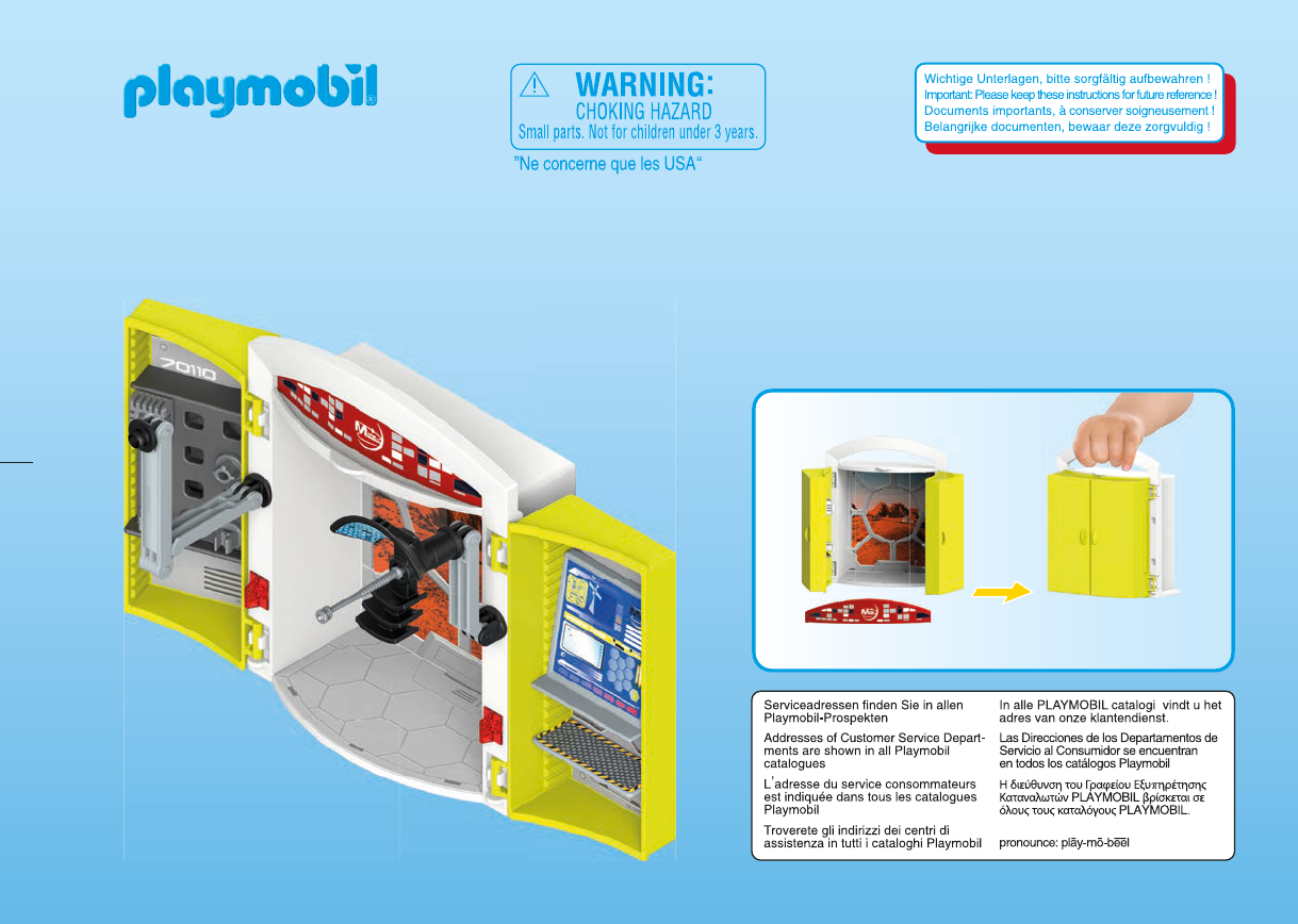 Manual Playmobil set 70110 Space Mars mission