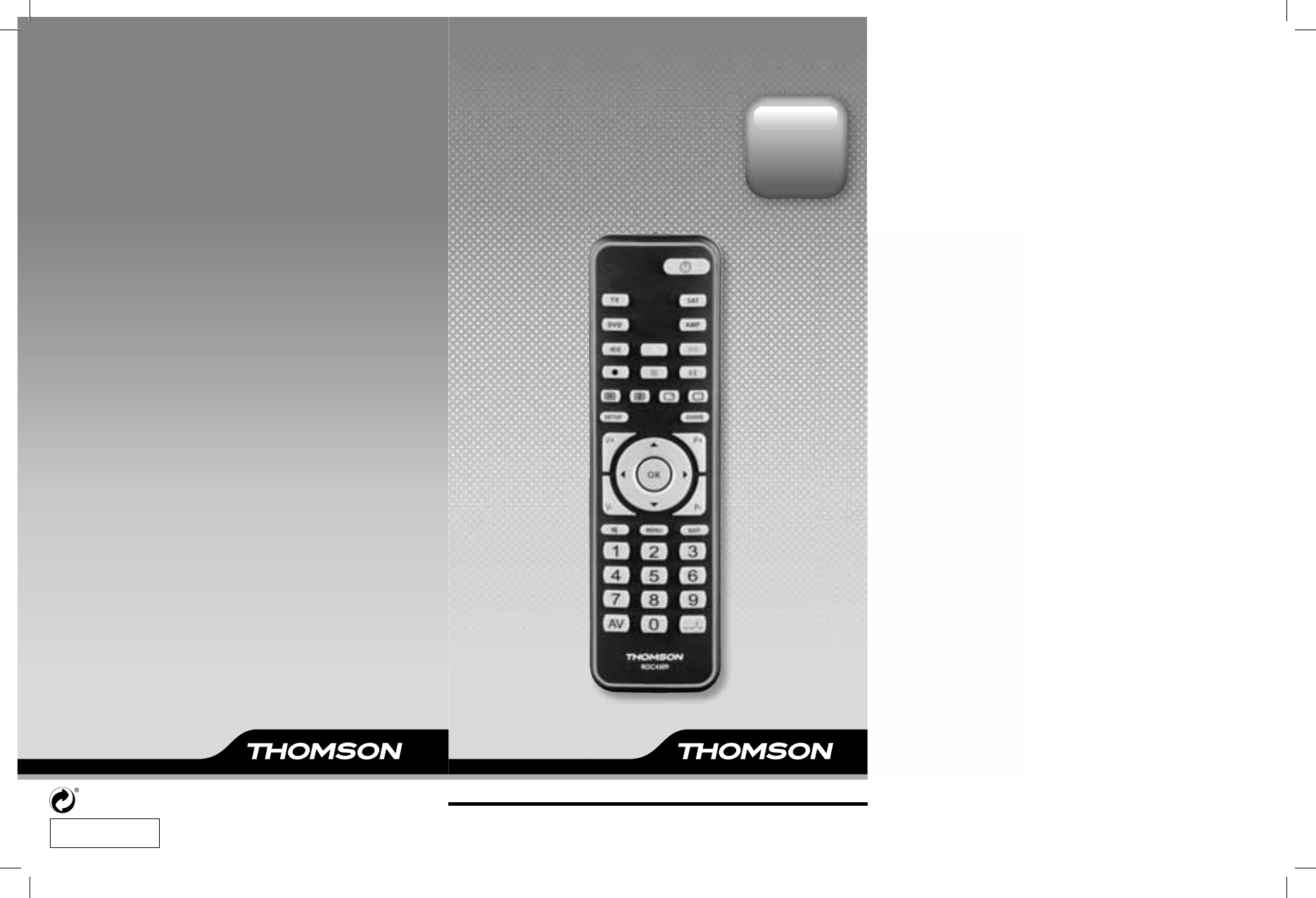 Руководство Thomson ROC4309 Пульт дистанционного управления