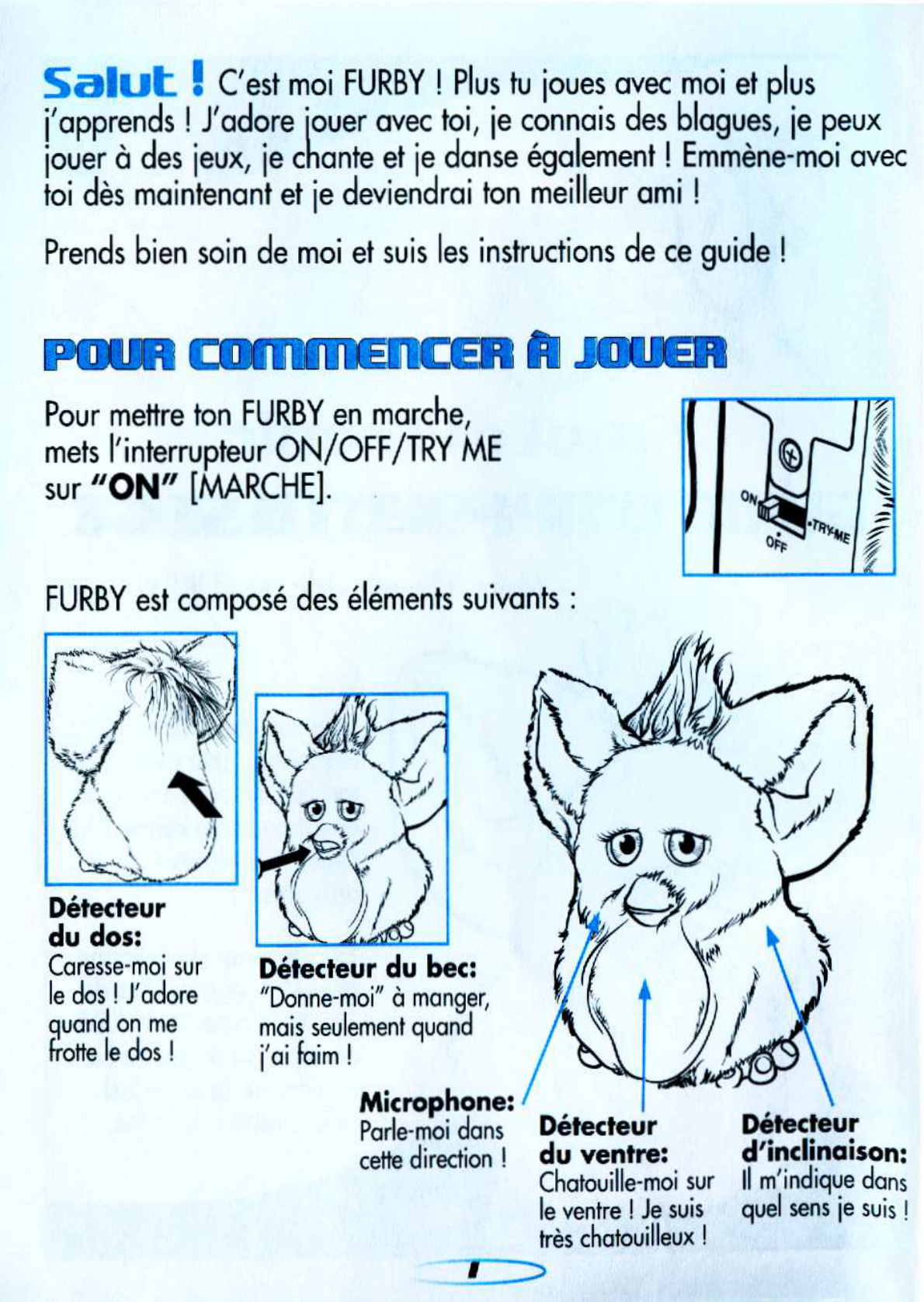 Mode d’emploi Hasbro Furby EmotoTronic