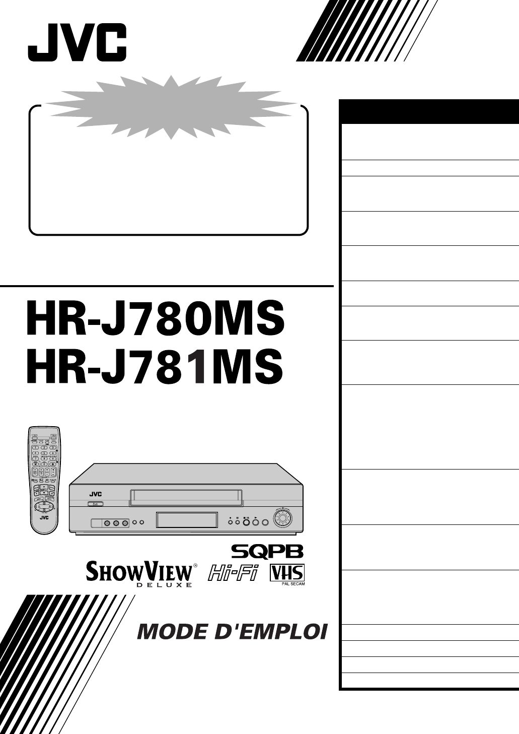 Magnétoscope JVC Video Cassette Recorder HR-J593EU (Gebraucht) in