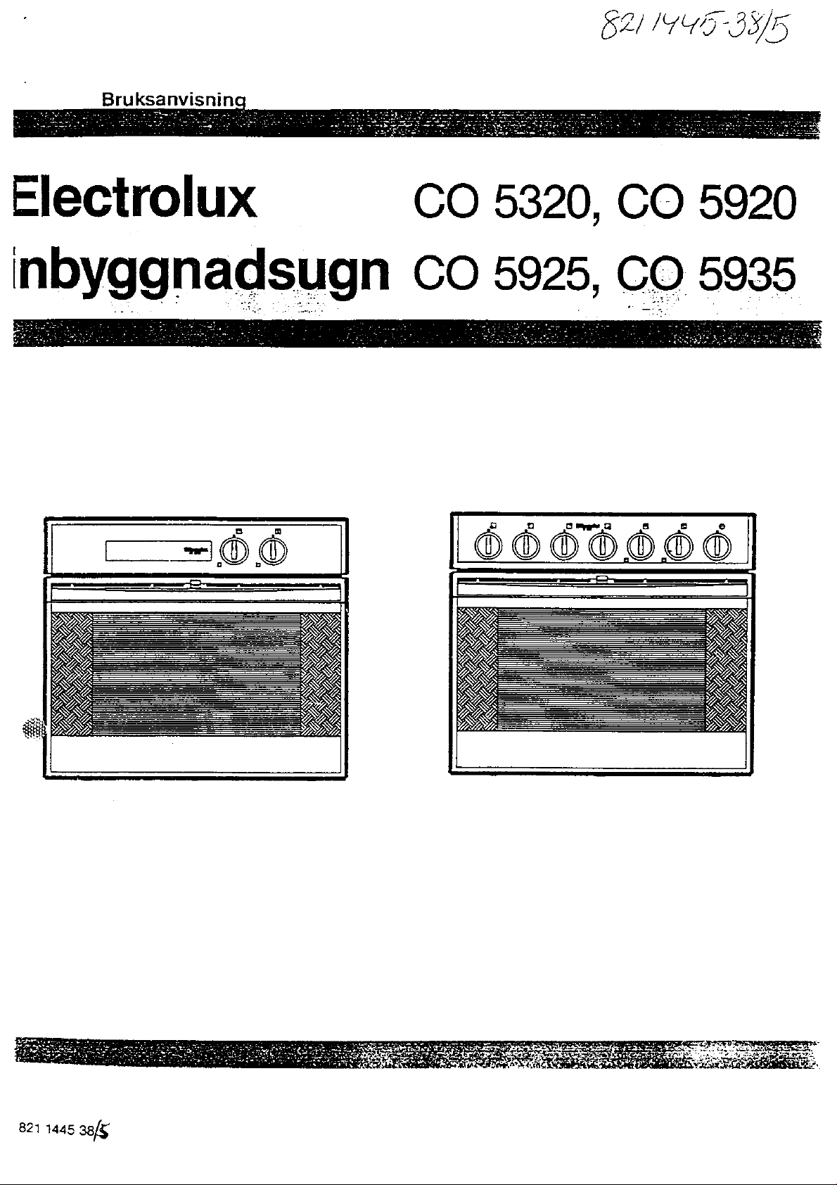 Bruksanvisning Electrolux CO5920 Ugn