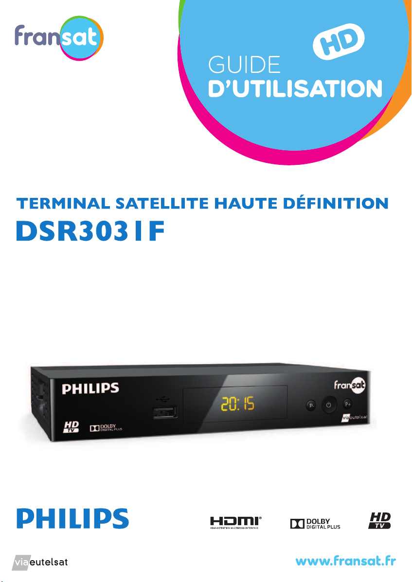 Récepteur Satellite Philips DSR 3031F - HD FRANSAT - Enregistrement USB