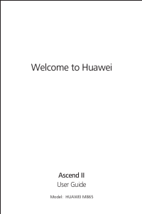Handleiding Huawei Ascend II Mobiele telefoon