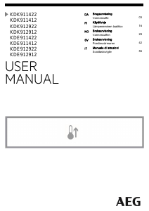 Brugsanvisning AEG KDE911422B Varmeskuffe