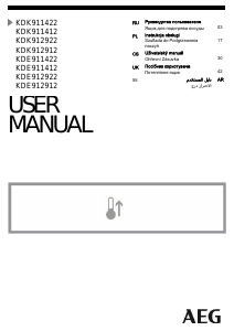 Manuál AEG KDE911422B Ohřevná zásuvka