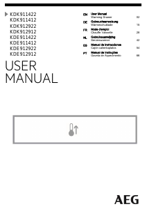 Handleiding AEG KDE911422M Warmhoudlade