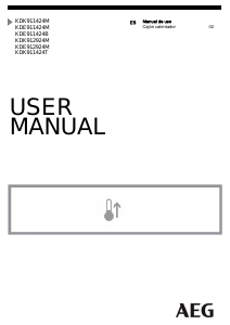 Manual de uso AEG KDE911424B Cajón calentador
