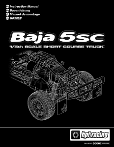 Bedienungsanleitung HPI Racing Baja 5SC Truck Funkferngesteuerten auto