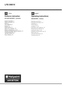 Kullanım kılavuzu Hotpoint-Ariston LFB 5M019 X TK Bulaşık makinesi