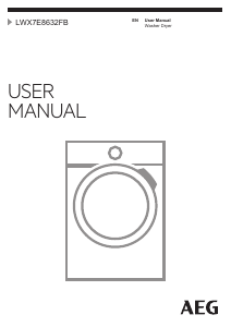 Manual AEG LWX7E8632FB Washer-Dryer