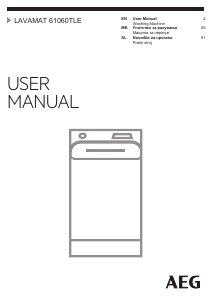 Priročnik AEG L61060TLE Pralni stroj