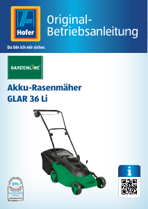 Bedienungsanleitung Gardenline GLAR 36 Li Rasenmäher