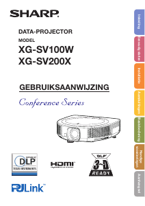 Handleiding Sharp XG-SV100W Beamer