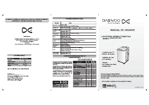 Manual de uso Daewoo DWW-D261AW Lavadora