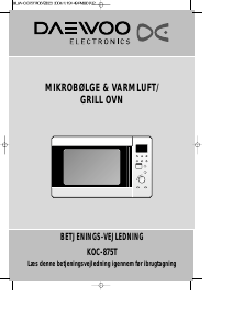 Brugsanvisning Daewoo KOC-875T Mikroovn