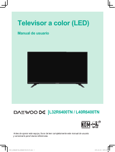 Manual de uso Daewoo L32R6400TN Televisor de LED