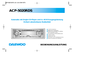 Bedienungsanleitung Daewoo ACP-5020RDS Autoradio