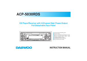 Manual Daewoo ACP-5030RDS Car Radio