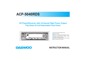 Manual Daewoo ACP-5040RDS Car Radio