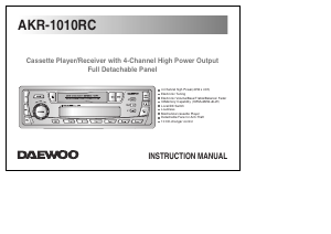 Handleiding Daewoo AKR-1010RC Autoradio