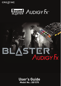 Handleiding Creative Sound Blaster Audigy Fx Geluidskaart