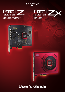 Manual Creative Sound Blaster Z Sound Card