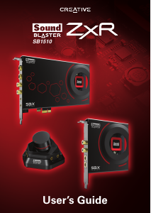 Manual Creative Sound Blaster ZxR Sound Card