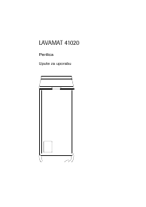 Priručnik AEG LAV41020 Stroj za pranje rublja
