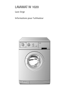 Mode d’emploi AEG LAVW1020-W Lave-linge