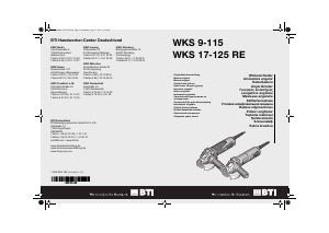 Bedienungsanleitung BTI WKS 17-125 RE Winkelschleifer