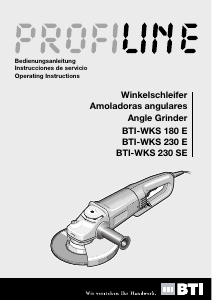 Manual BTI WKS 230 E Angle Grinder